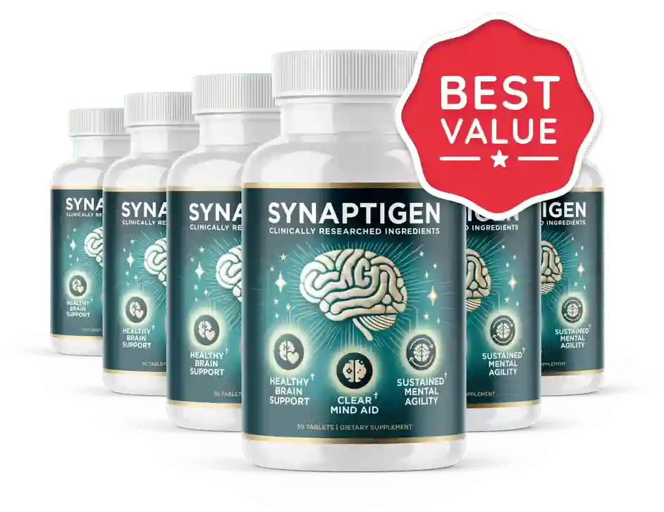 Synaptigen Brain Health Supplement with 180-Day Money-Back Guarantee